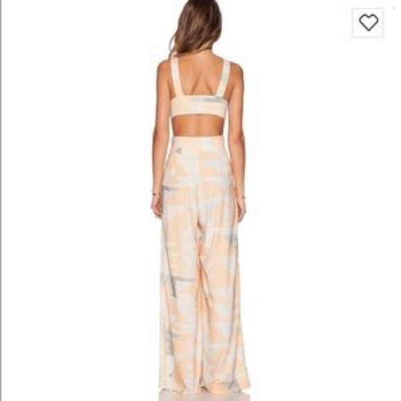 Mara Hoffman Pants - Mara Hoffman Cut Out Jumpsuit in Peach Loom